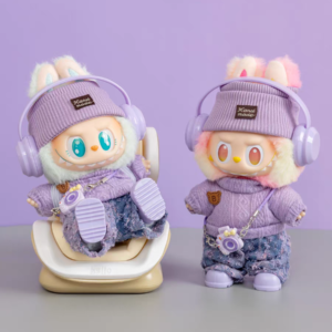 (No Dolls) For POP MART LABUBU The Monsters Plush Doll Replacing Clothes Lucky Purple Outfit