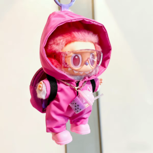 (No Dolls) For POP MART LABUBU The Monsters Plush Doll Replacing Clothes Rain Jacket Set