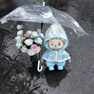 (No Dolls) For POP MART LABUBU The Monsters Plush Doll Replacing Clothes Raincoat